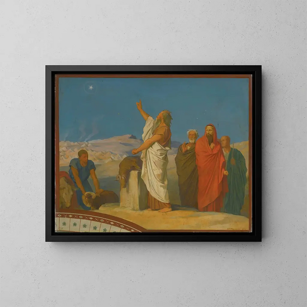Baalam prorokuje, że gwiazda wzejdzie z środka Izraela - Jean-Hippolyte Flandrin — oprawiony obraz na ścianie