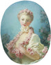 Młoda blondynka z girlandą róż na szyi - Jean-Honoré Fragonard — widok dzieła