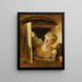 Młoda kobieta pochylona przy oknie - Jean-Honoré Fragonard — oprawiony obraz na ścianie