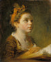 Dziewczyna czytająca książkę - Jean-Honoré Fragonard — widok dzieła
