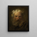 Głowa starego mężczyzny - Jean-Honoré Fragonard — oprawiony obraz na ścianie
