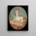 Portret młodej kobiety - Jean-Honoré Fragonard — oprawiony obraz na ścianie