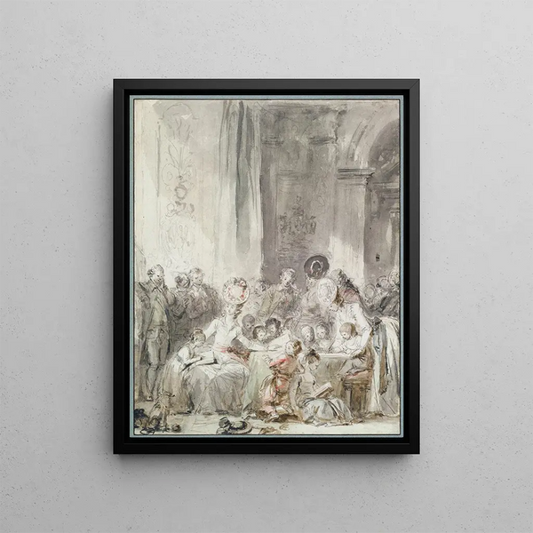 La Compétition - Jean-Honoré Fragonard — oprawiony obraz na ścianie