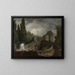 monumentalnych schodów w Villa d'Este w Tivoli - Jean-Honoré Fragonard — oprawiony obraz na ścianie