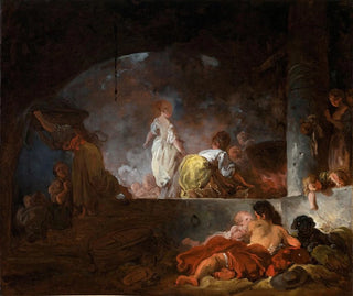 Les Blanchisseuses - Jean-Honoré Fragonard — widok dzieła