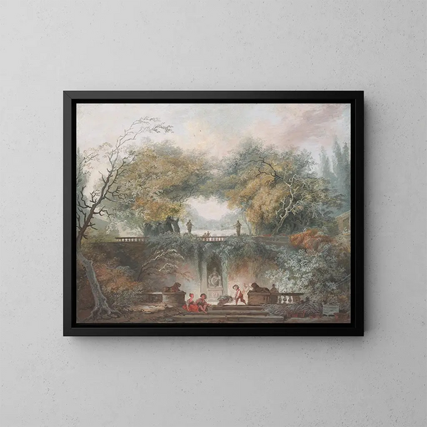 Le Petit Parc - Jean-Honoré Fragonard — oprawiony obraz na ścianie