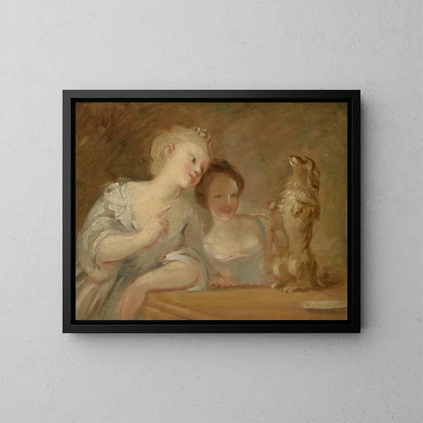 La Performance - Jean-Honoré Fragonard — oprawiony obraz na ścianie