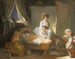 La Visite à la Crèche - Jean-Honoré Fragonard — widok dzieła