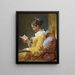 Młoda dziewczyna czytająca - Jean-Honoré Fragonard — oprawiony obraz na ścianie
