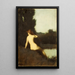 Jedna kąpiąca się Echo - Jean-Jacques Henner — oprawiony obraz na ścianie