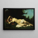 Jedna nimfa w krajobrazie leśnym - Jean-Jacques Henner — oprawiony obraz na ścianie