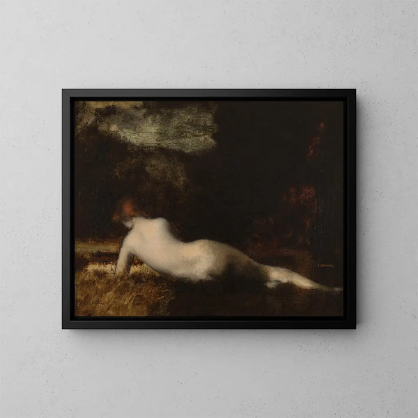 Nymphe allongée - Jean-Jacques Henner — oprawiony obraz na ścianie