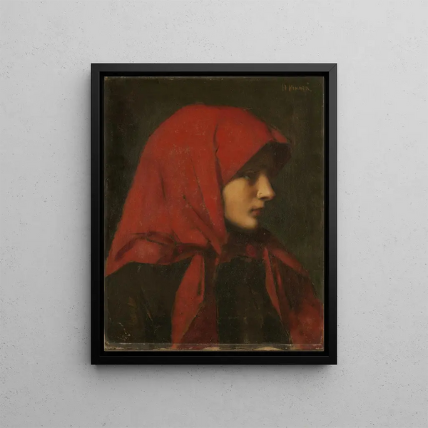 wiejski - Jean-Jacques Henner — oprawiony obraz na ścianie