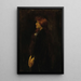 portretu rudowłosej piękności stojącej w profil - Jean-Jacques Henner — oprawiony obraz na ścianie
