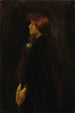 portretu rudowłosej piękności stojącej w profil - Jean-Jacques Henner — widok dzieła