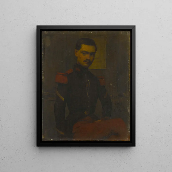 Portret sierżanta Fourrier - Jean-Jacques Henner — oprawiony obraz na ścianie