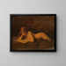Kobieta czytająca - Jean-Jacques Henner — oprawiony obraz na ścianie