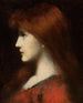 Kobieta ruda z profilu - Jean-Jacques Henner — widok dzieła