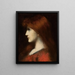 Kobieta ruda z profilu - Jean-Jacques Henner — oprawiony obraz na ścianie