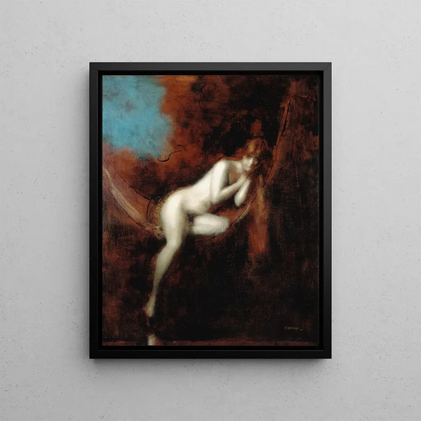 Sara la baigneuse - Jean-Jacques Henner — oprawiony obraz na ścianie