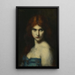 Studium głowy kobiety - Jean-Jacques Henner — oprawiony obraz na ścianie