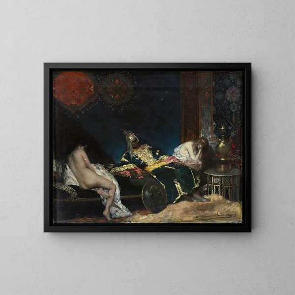 Serbska konkubina - Jean-Joseph Benjamin-Constant — oprawiony obraz na ścianie