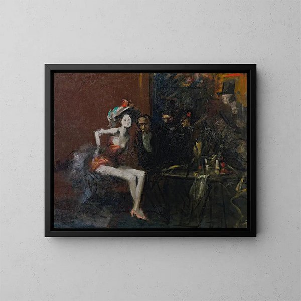 przy kawie - Jean-Louis Forain — oprawiony obraz na ścianie