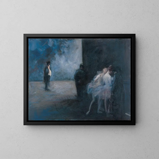 Symfonia w odcieniach niebieskiego - Jean-Louis Forain — oprawiony obraz na ścianie