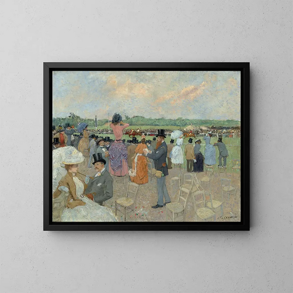 Wyścigi na Longchamp - Jean-Louis Forain — oprawiony obraz na ścianie
