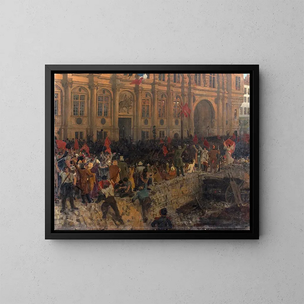 Proklamacja Republiki 24 lutego 1848 - Jean-Paul Laurens — oprawiony obraz na ścianie