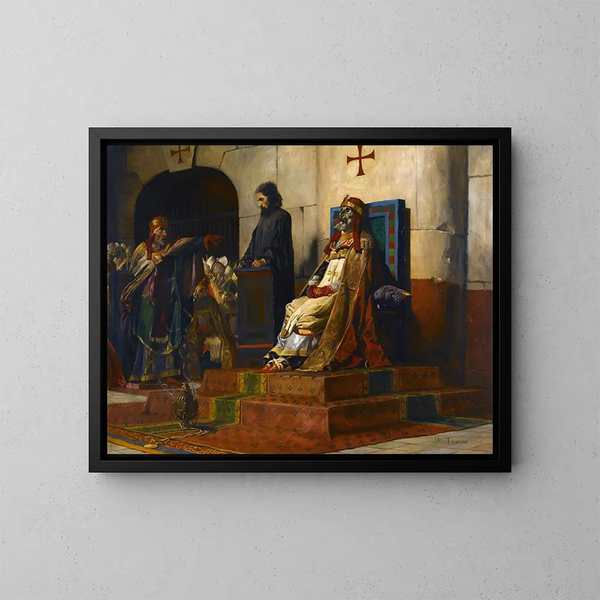 Le Jugement du pape Formose - Jean-Paul Laurens — oprawiony obraz na ścianie