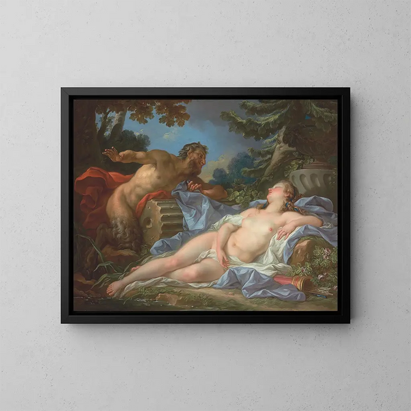 Jowisz i Antiope - Jean-Simon Berthélemy — oprawiony obraz na ścianie