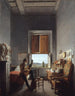 Lon Pallière 1787-1820 w swoim pokoju w Villa Médicis w Rzymie - Jean Alaux — widok dzieła