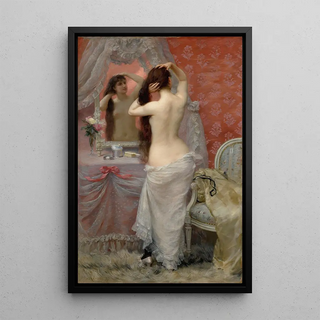 Jean Andr Rixens - Jeune Femme Nue Se Coiffant Dans Un Intrieur.webp