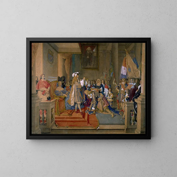 Le maréchal de Berwick receiving the Golden Fleece - Jean-Auguste-Dominique Ingres — oprawiony obraz na ścianie