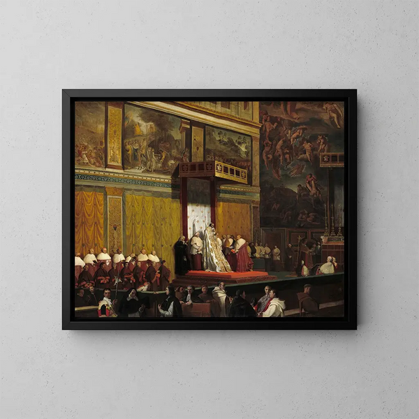 Papież Pius VII w Kaplicy Sykstyńskiej - Jean-Auguste-Dominique Ingres — oprawiony obraz na ścianie