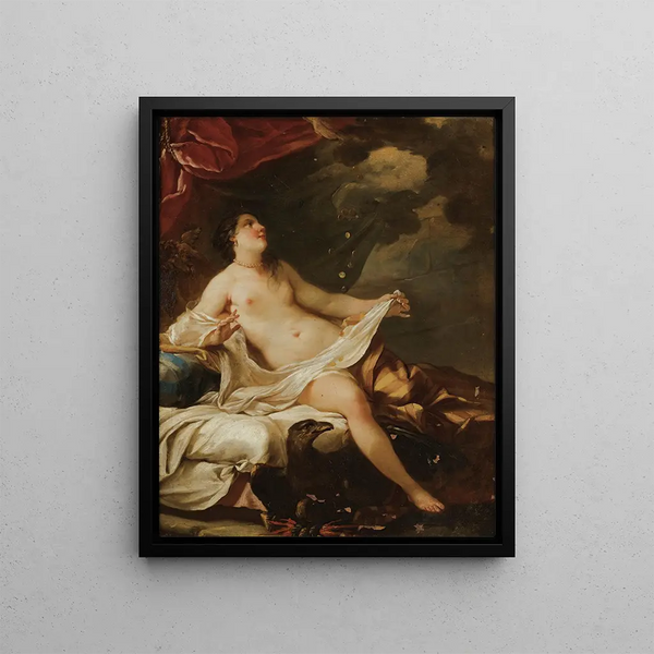 Danaë - Jean Baptiste Marie Pierre — oprawiony obraz na ścianie