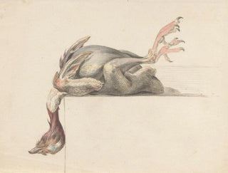 Jean Bernard - Geplukte vogel met de kop naar beneden hangend.webp