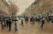 Boulevard Poissonnière jesienią - Jean Béraud — widok dzieła