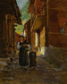 Młoda kobieta i dzieci w górskim krajobrazie - Jean Béraud — widok dzieła