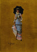 Młoda kobieta z parasolką - Jean Béraud — widok dzieła