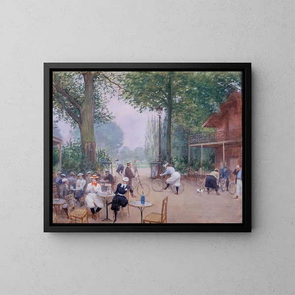 Le Chalet du Cycle au bois de Boulogne - Jean Béraud — oprawiony obraz na ścianie