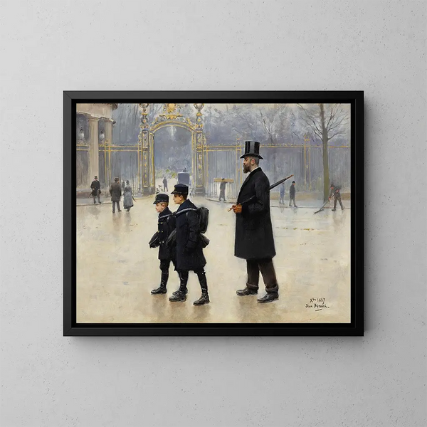 Le parc Monceau - Jean Béraud — oprawiony obraz na ścianie