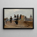 Le Pont des Arts par grand vent - Jean Béraud — oprawiony obraz na ścianie