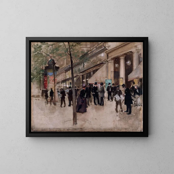 Le boulevard Montmartre devant le théâtre des Variétés l'après-midi - Jean Béraud — oprawiony obraz na ścianie