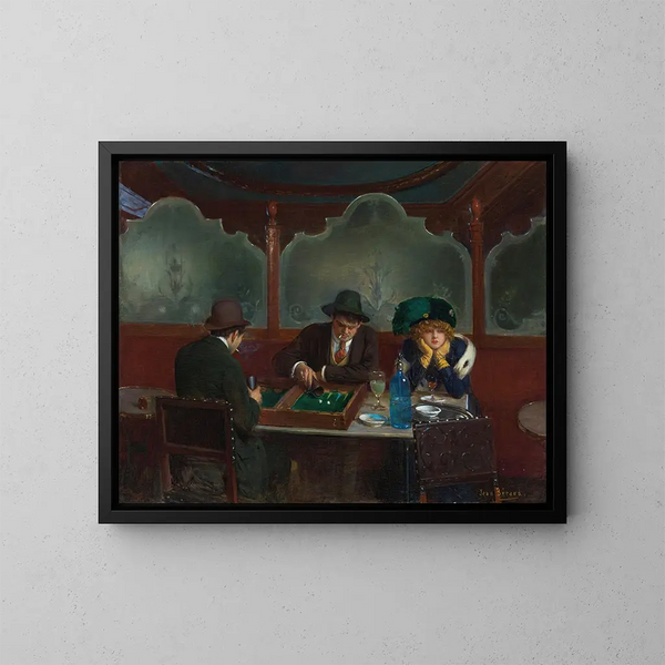 Les joueurs de jacquet - Jean Béraud — oprawiony obraz na ścianie