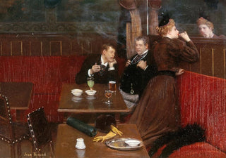 Jean Braud - Trois personnages dans un caf.webp