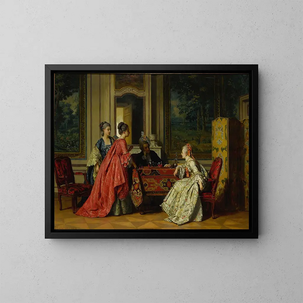 Szachy - Jean Carolus — oprawiony obraz na ścianie