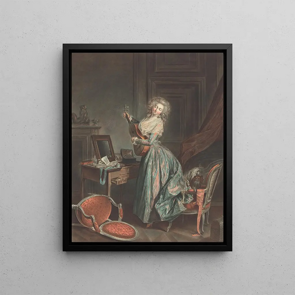 Jean Franois Janinet - A Woman Playing The Guitar.webp