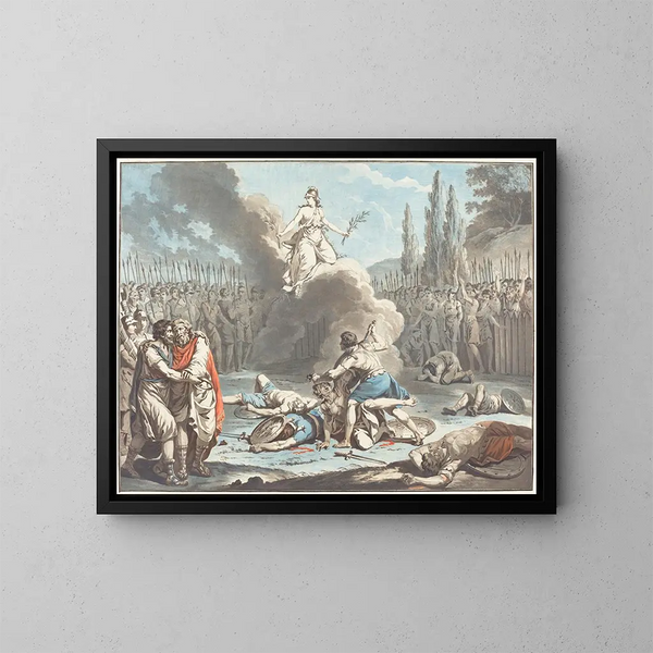 Le Combat des Horaces et des Curiaces - Jean François Janinet — oprawiony obraz na ścianie